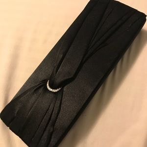 Long evening satin clutch bag convertible straps